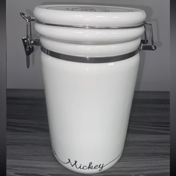 Disney Mickey Mouse 8” Linear Hinge Cookie Jar Canister Container Black … - Picture 5 of 10